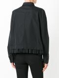 pleated hem shirt jacket