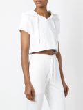 hooded cropped sweatshirt