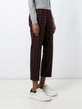 checked crop trousers 