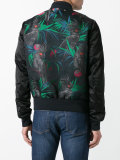 parrot jacquard bomber jacket