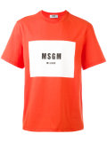 colour block logo print T-shirt