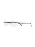 rimless rectangle glasses