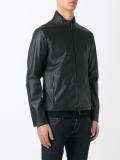 zipped leather jacket 