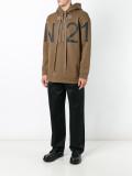 logo print hoodie
