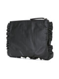 frilled accent clutch bag
