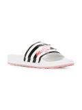 striped flamingo flip flops 