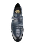 perforated decoration monk shoes