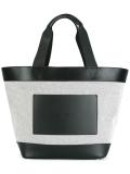 logo embossed tote