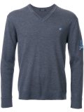 v neck fine knit jumper