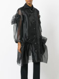 ruffled mesh coat