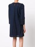 perforated detailing flared dress