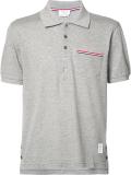 striped pocket polo shirt