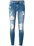 distressed skinny jeans