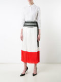 pleated colour-block skirt 