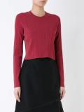cropped ribbed jumper