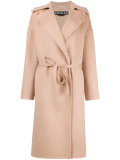 board lapel belted coat