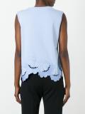 embroidered hem tank 