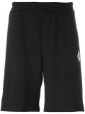 numbers print sweat shorts