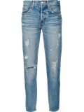frayed cropped jeans
