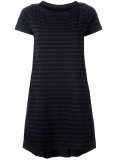 striped A-line dress