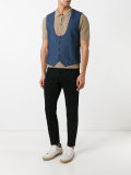 dipped scoop neck waistcoat