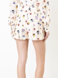 pansy-print shorts