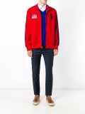 embroidered logo zipped sweatshirt