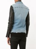 denim layered jacket