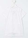 Check trim pleat detail dress