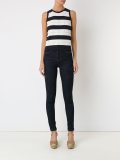 striped knit blouse