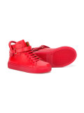 straped hi-top sneakers