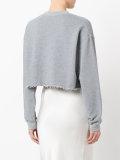 logo print cropped sweatshirt