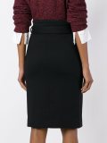belted button skirt 