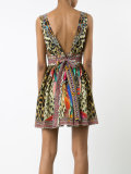 printed plunge dress