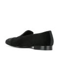 panelled velvet loafers