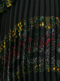 floral print pleated dress