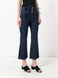 lace front cropped jeans