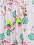 dreamcatcher print strappy dress
