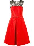inverted pleat flared dress