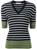 contrast stripe sweater