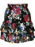 floral ruffled skirt