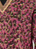 v-neck leopard sweatshirt