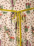 floral embroidery long dress