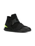 safety buckle high top sneakers