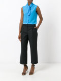 tie neck blouse