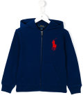 logo embroidered hoodie