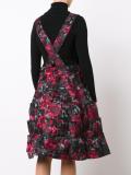 angular floral print dungarees