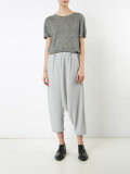 drop-crotch cropped trousers