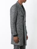 double-breasted knit coat