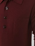 chest pocket knitted polo shirt